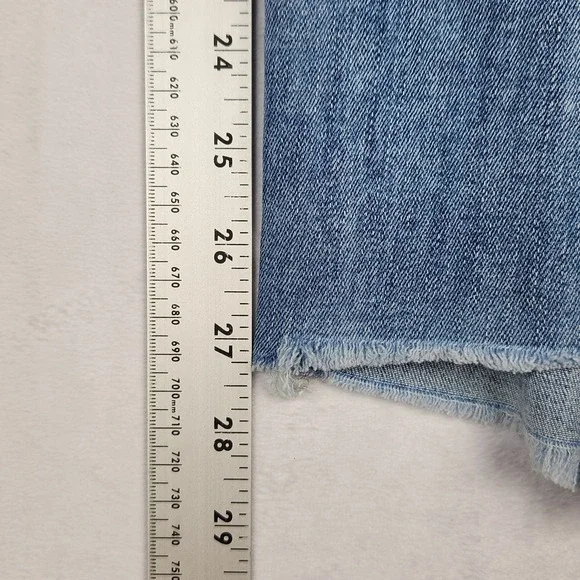 Mother Jeans Womens Size 25 Stunner Zip Ankle Step Fray Good Girls Do Blue Denim